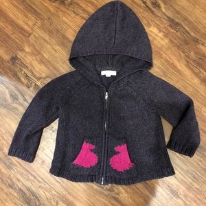 Tucker & Tate baby girl sweater zip up hooded